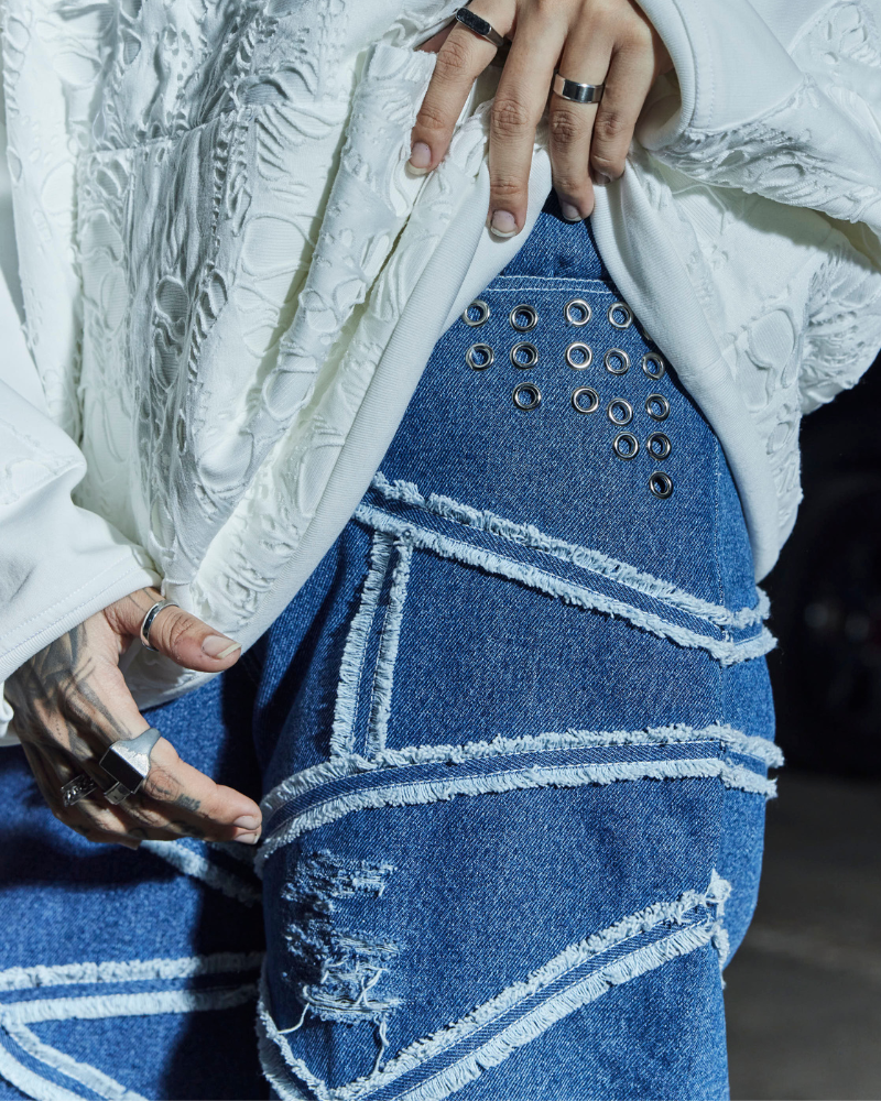 Criss' Oversized Denim Pants [Women]