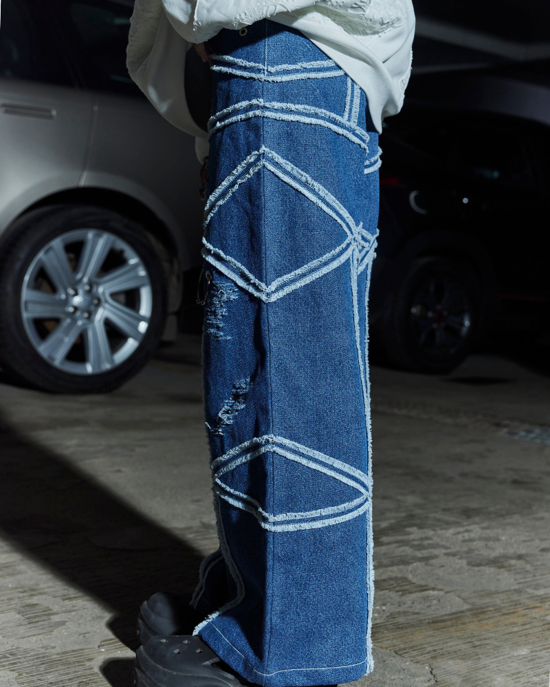 Criss' Oversized Denim Pants [Women]