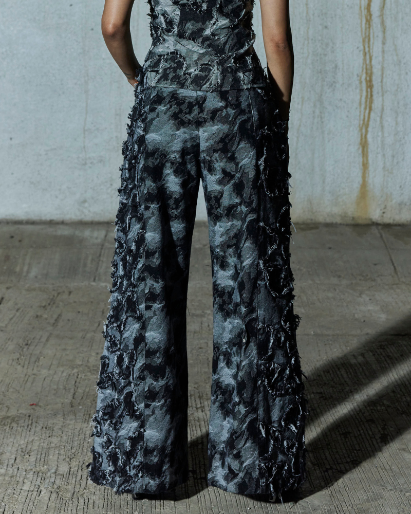 Phases of Moon' Raw Denim Oversized Pants [Women's]