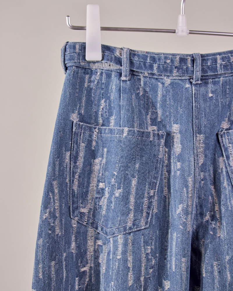 Oversized Scratchy Denim Jeans